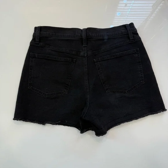 Madewell Black Denim Cutoff Jean Shorts - Picture 3 of 6